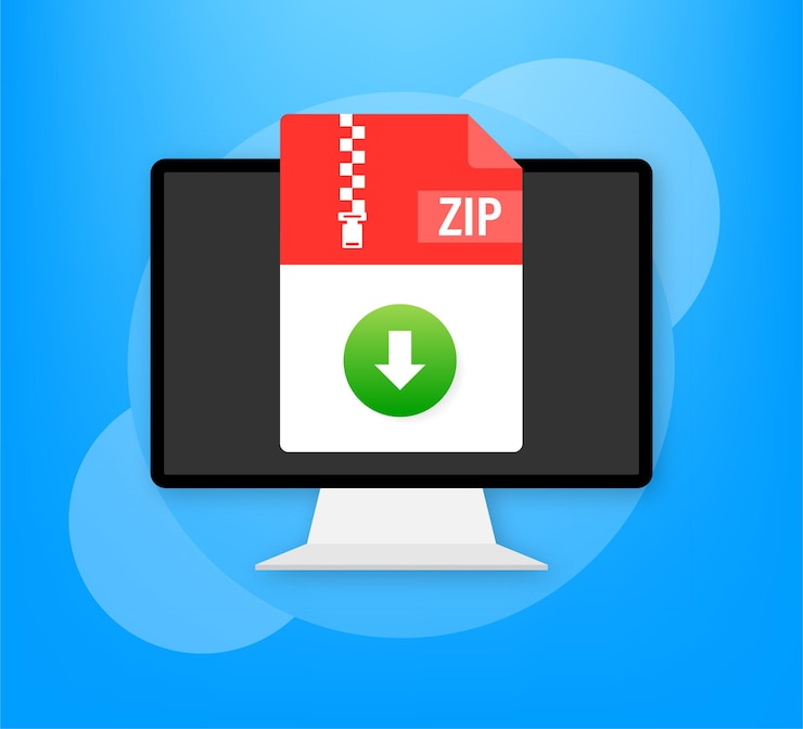Vecteur fichier zip
