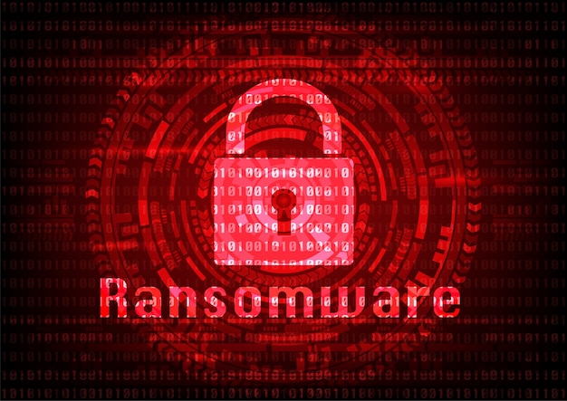 Vecteur fichiers cryptés de virus malware ransomware résumé.