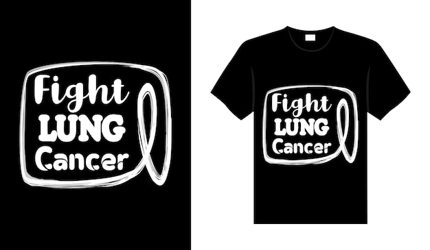 Fight Lunch Cancer Tshirt Design Typographie Lettrage Conception De Marchandises