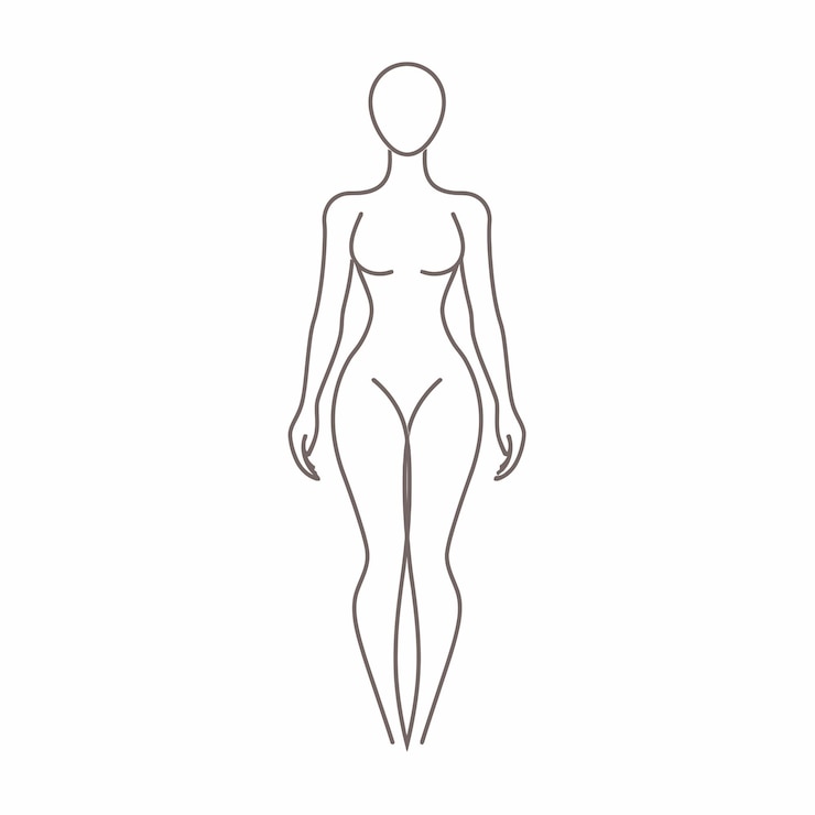 Vecteur figure féminine minimale