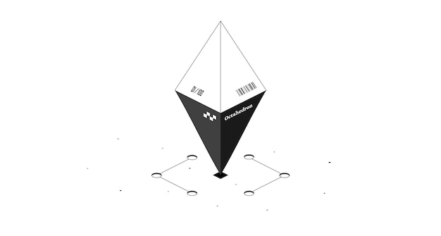 Figure Mathématique Octaèdre. Illustration 3d Isométrique Noir Et Blanc Isolée Sur Fond Blanc. Conception De Vecteur.