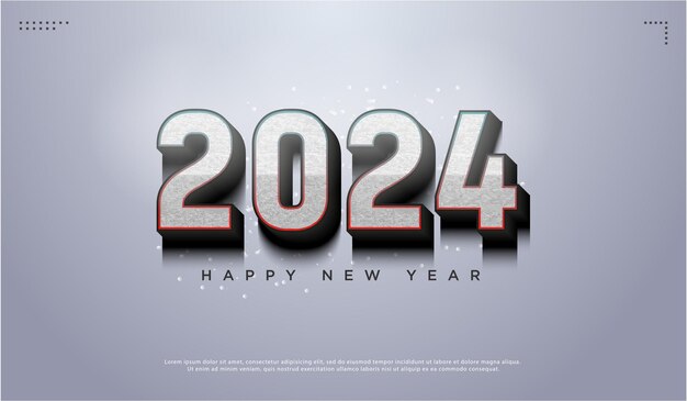 Figures 3D énormes et réalistes pour la célébration du nouvel an 2024