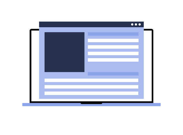 Fil d'actualités du réseau social affiché sur un ordinateur portable
