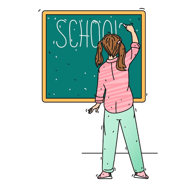 Fille à La Commission Scolaire