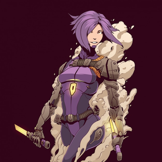 Fille cyberpunk