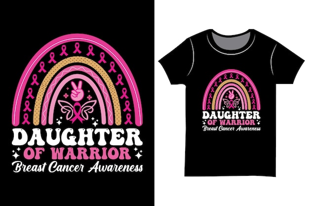 Fille Du Guerrier T-shirt De Sensibilisation Au Cancer Du Sein.