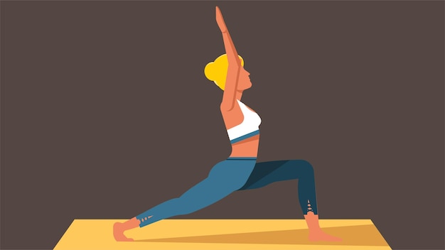 Fille faisant une position de yoga pour l'illustration de la méditation