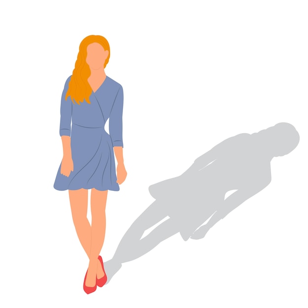 fille femme sur fond blanc