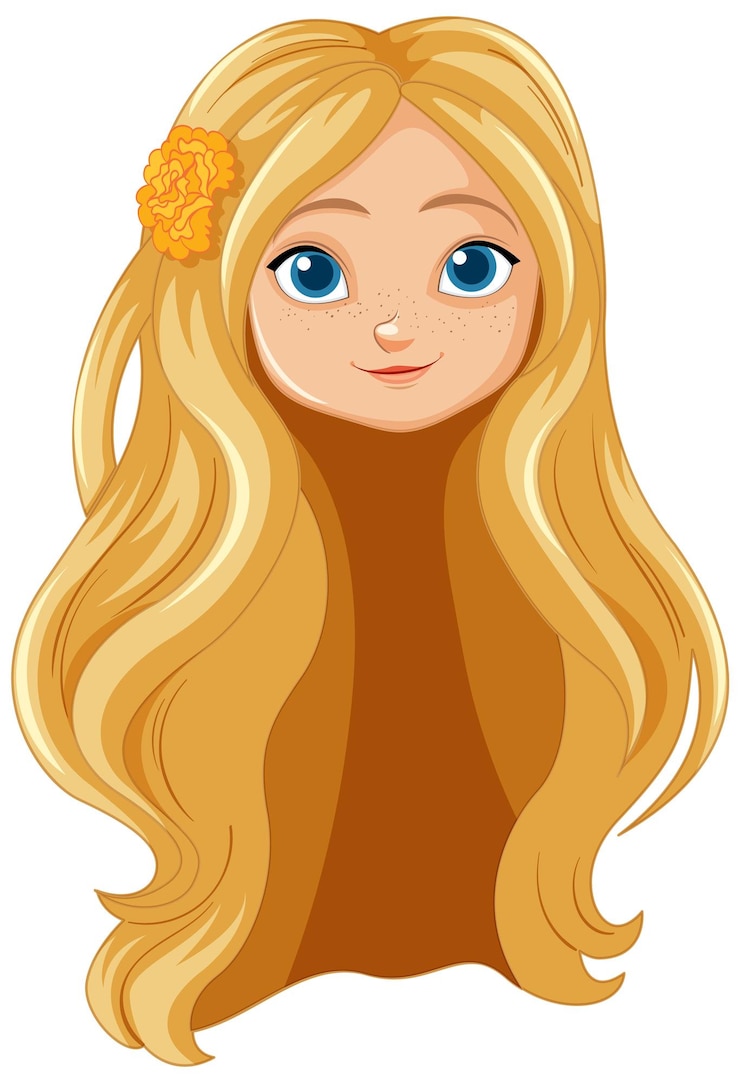 Vecteur une fille hippie aux cheveux de fleur