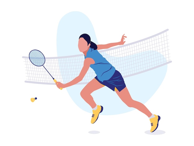 Fille de joueur de badminton