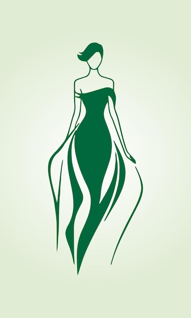 fille logo icône illustration vectorielle modèle illustration conception illustration femme style symbole silhouette femme debout logo fille