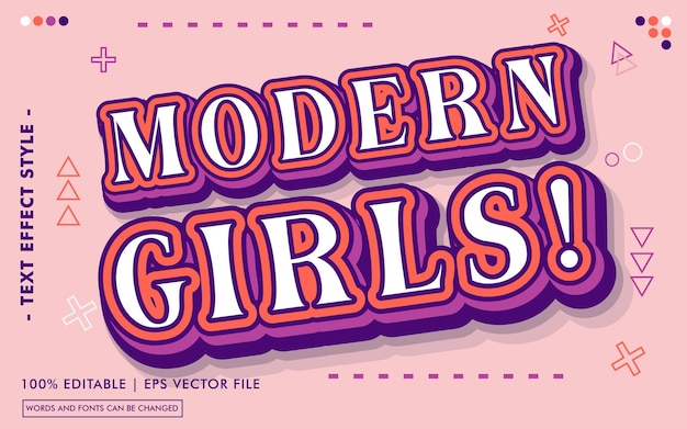 FILLES MODERNES! STYLE DES EFFETS DE TEXTE