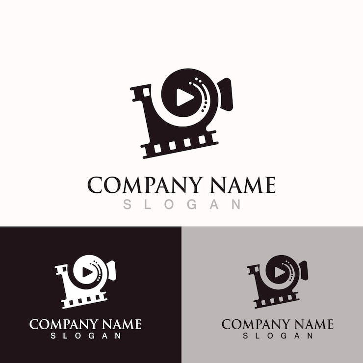 Vecteur film film bande logo modèle vecteur conception d'illustration isolée