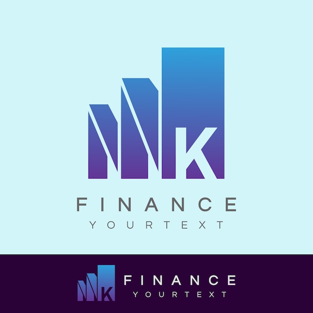 Finance Initiale Lettre K Logo Design