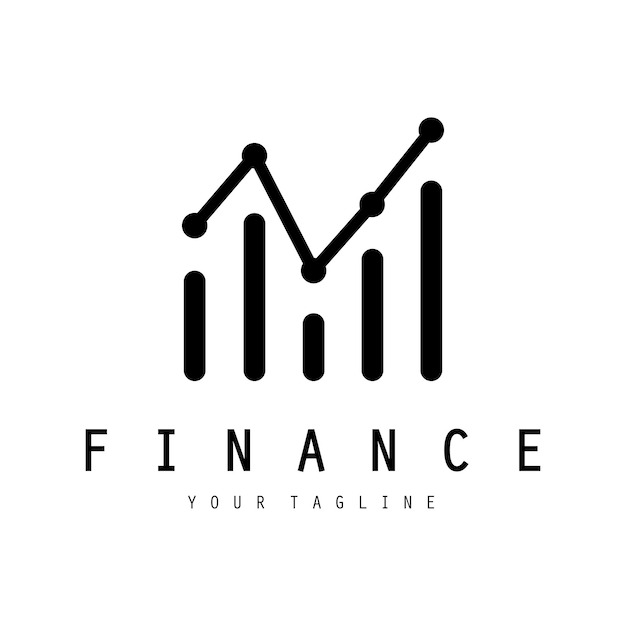 finance logo financier diagramme à flèches créatif modèle de conception de marché
