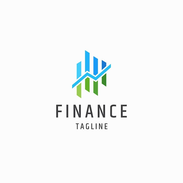 Finances financières logo icône design modèle vecteur plat
