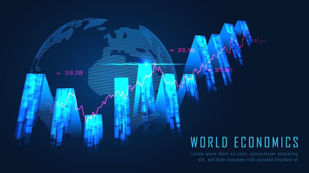 financier mondial dans le concept graphique