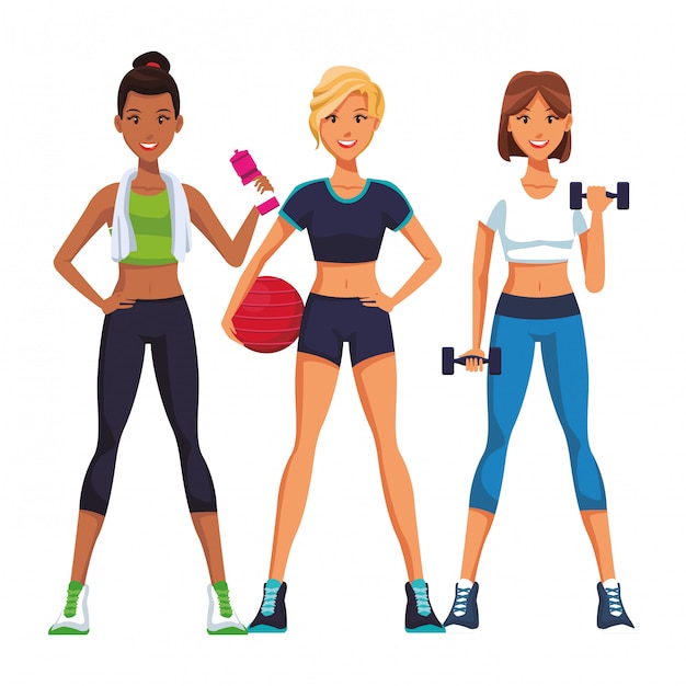 Fit Femmes Faisant De L'exercice