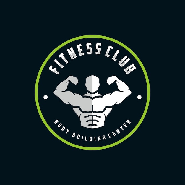 Fitness Et Bodybuilding Logo Design Inspiration Vecteur