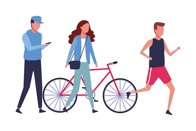 fitness des personnes sans visage