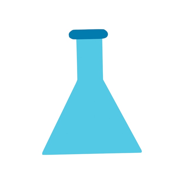 Flacon bleu. Chimie. Cours de chimie. Laboratoire. Retour à l'école