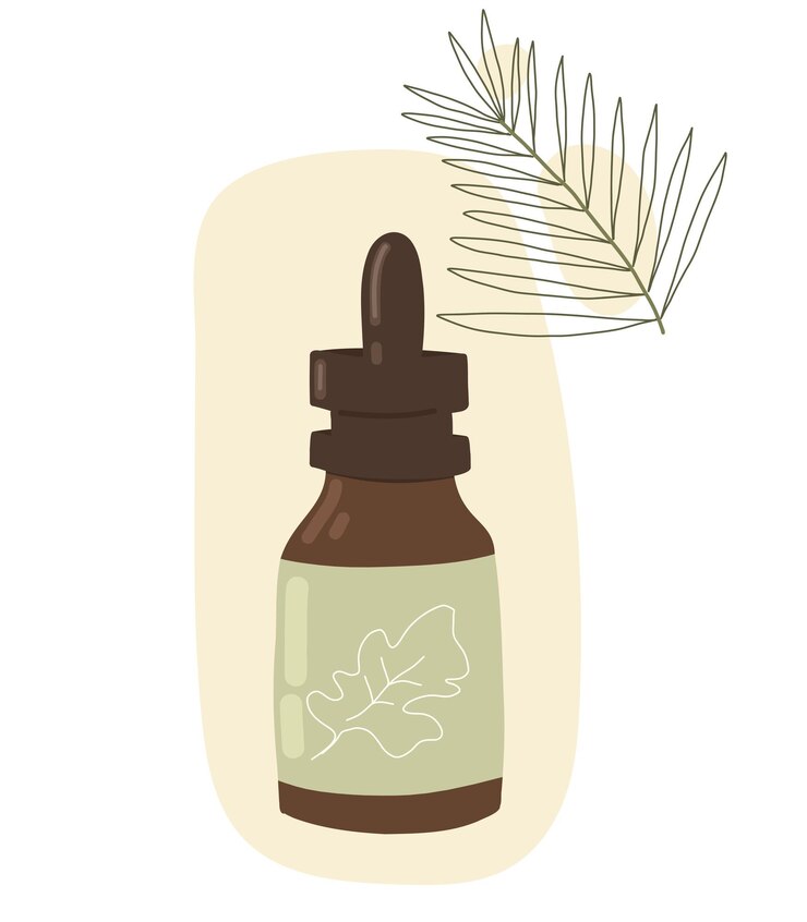 Vecteur flacon de cosmétiques bio illustration crème naturelle gommage à l'huile de sérum