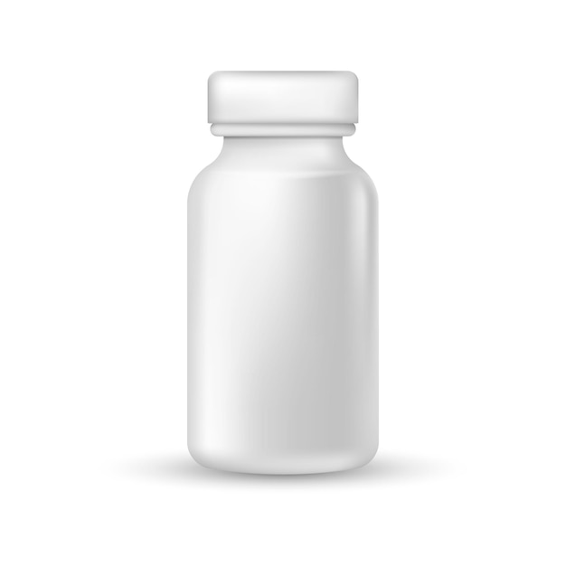 Flacon de médicament vide isolé sur fond blanc illustrationVector illustration isolé sur fond blanc