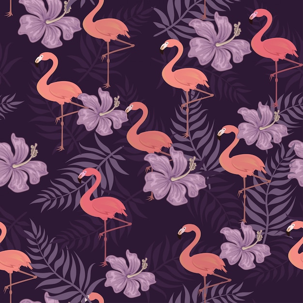 Flamingo Bird Pattern Background