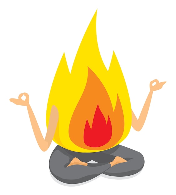 Flamme De Feu Au Cours De Yoga