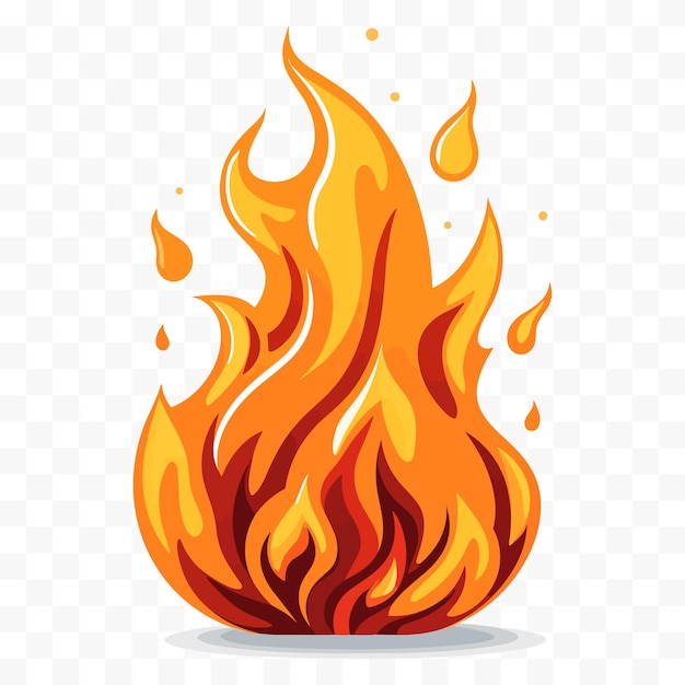 Flamme de feu isolée