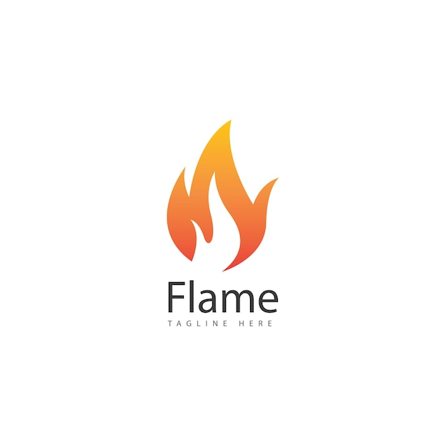 Vecteur flamme logo modèle vectoriel icône de conception de logo feu