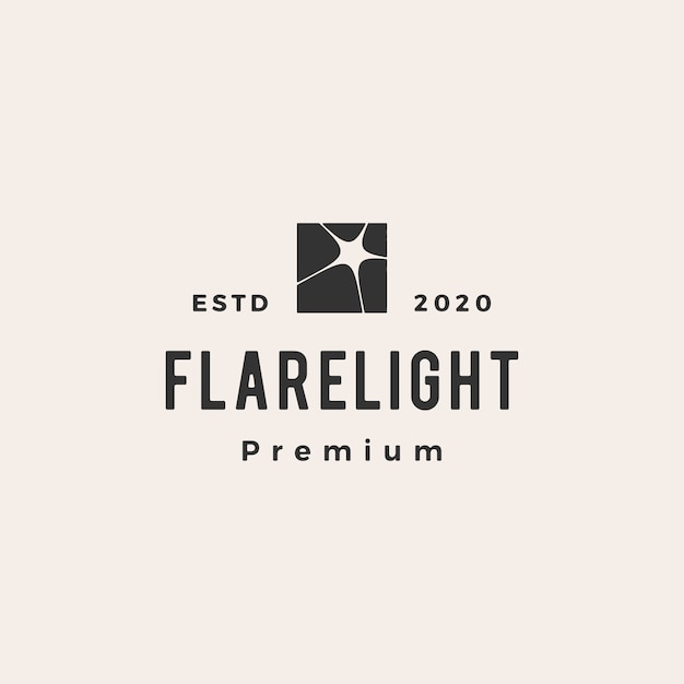 Flare Light Hipster Logo Vintage Icône Illustration