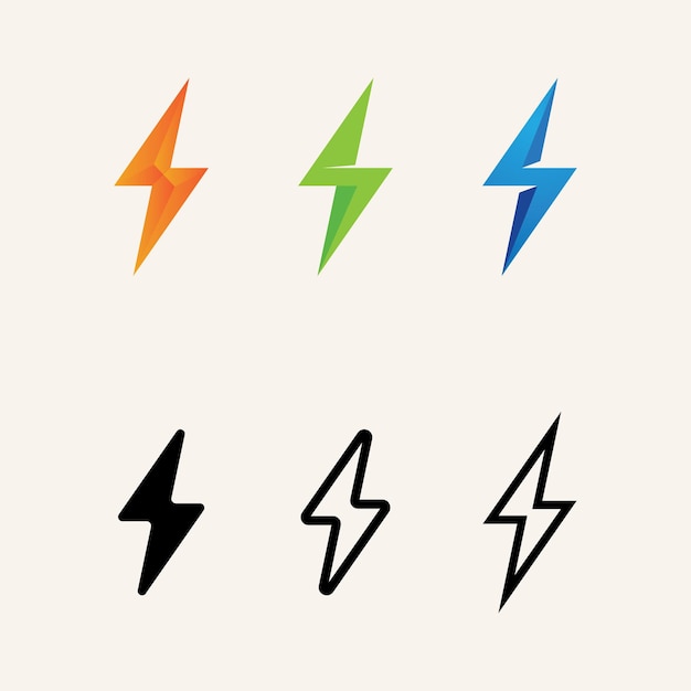 Flash Bolt Lightning Logo Design pour l'image de marque de la société de technologie et d'énergie dans le vecteur moderne
