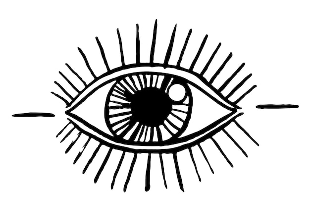 Vecteur flash de tatouage blackwork. eyeil de la providence. symbole maçonnique. tous les yeux voyants à l'intérieur de la pyramide triangulaire. nouvel ordre mondial. géométrie sacrée, religion, spiritualité, occultisme. illustration vectorielle isolée.