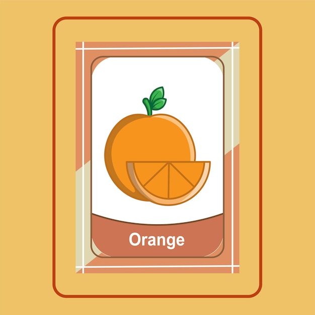 Flashcard Orange