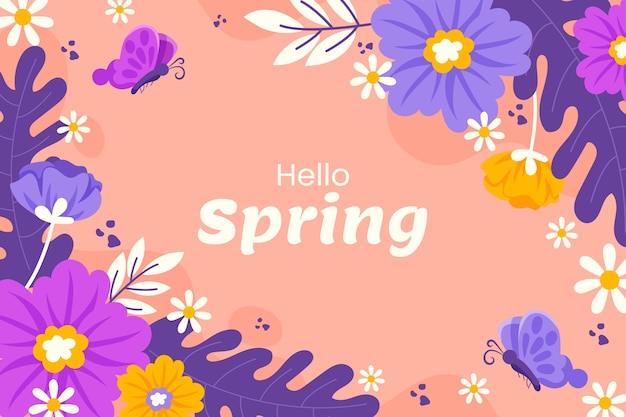 Vecteur flat spring background