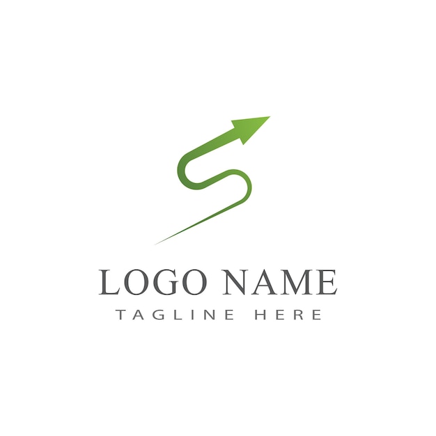 Flèche vector illustration icône Logo Template design