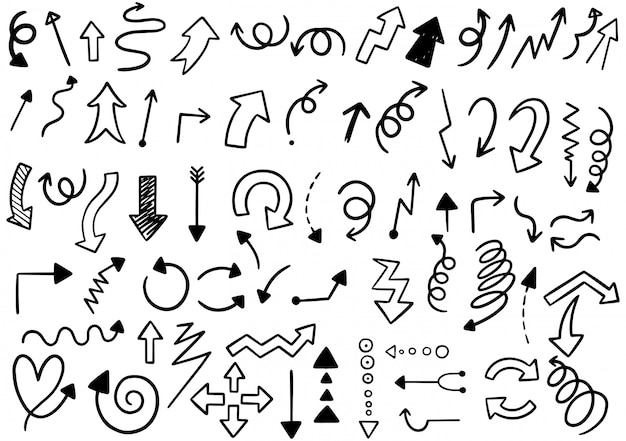 Flèches dessinées à la main