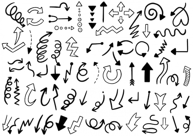 Flèches dessinées à la main