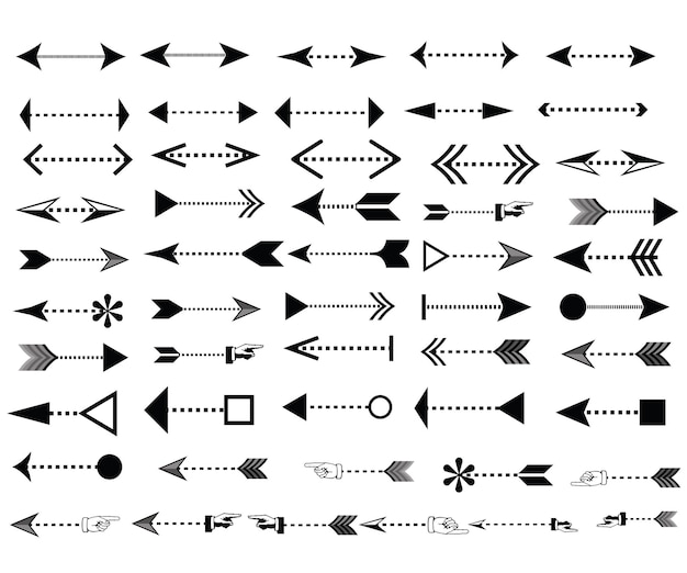 Flèches Grandes Icônes Noires Icône De Flèche Collection De Vecteurs De Flèche Formes Arrowarrow Flèches