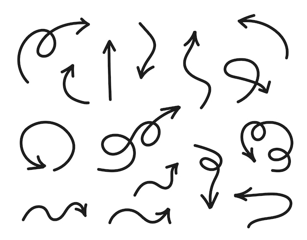 Flèches de griffonnage