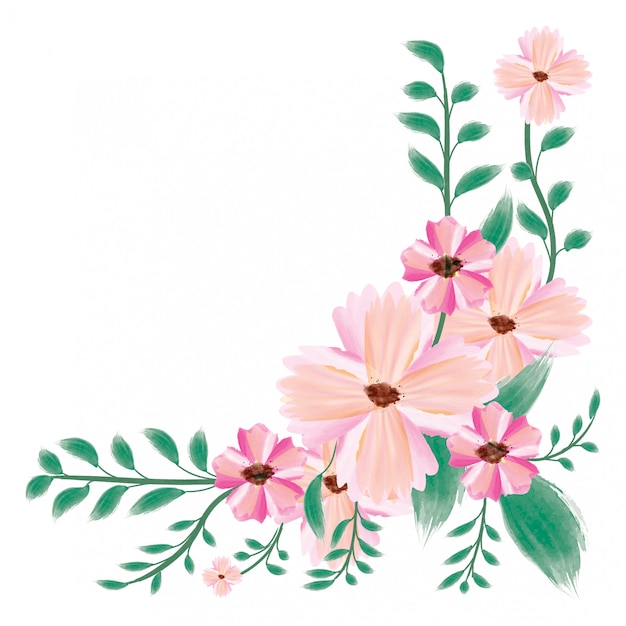 Fleur aquarelle créative de vecteur bouquet carte occasion spéciale