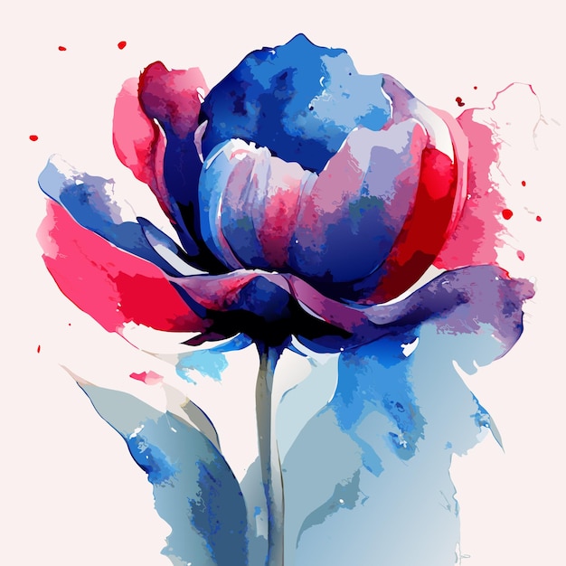 Fleur aquarelle tulipe