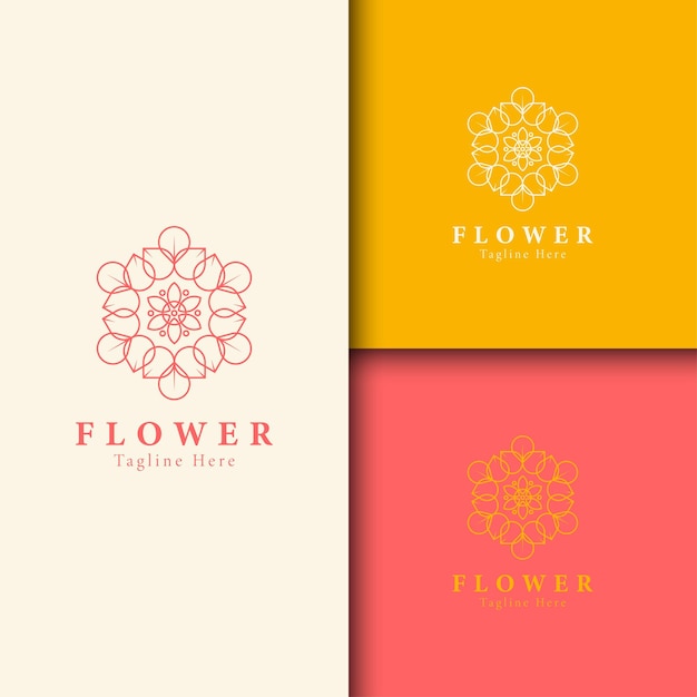 Fleur De Beauté, Conception De Bien-être De Modèle De Logo De Spa Pour Le Vecteur D'affaires De Santé Bien-être