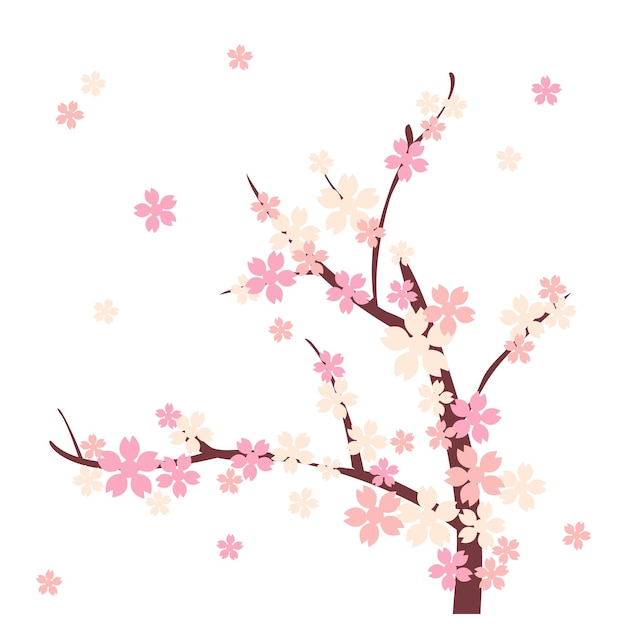 fleur de cerisier sakura vecteur au japon