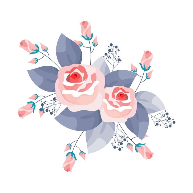 fleur décorative artistique classique. illustration vintage rétro. beau vecteur floral dessiné à la main