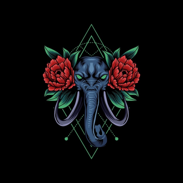 Vecteur fleur d'éléphant illustration