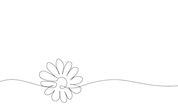 Fleur Illustration dessinée à la main Dessin au trait