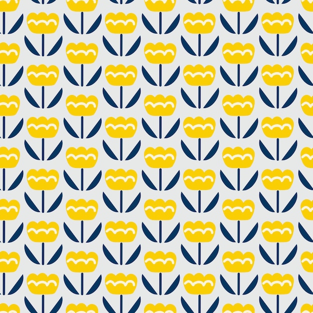 Fleur jaune sur motif transparent gris clair