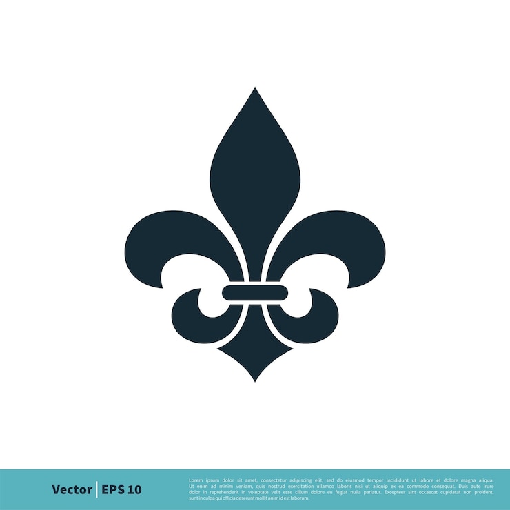Vecteur fleur de lis icône héraldique modèle de logo vectoriel illustration design vecteur eps 10